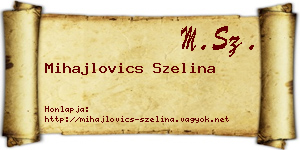 Mihajlovics Szelina névjegykártya
